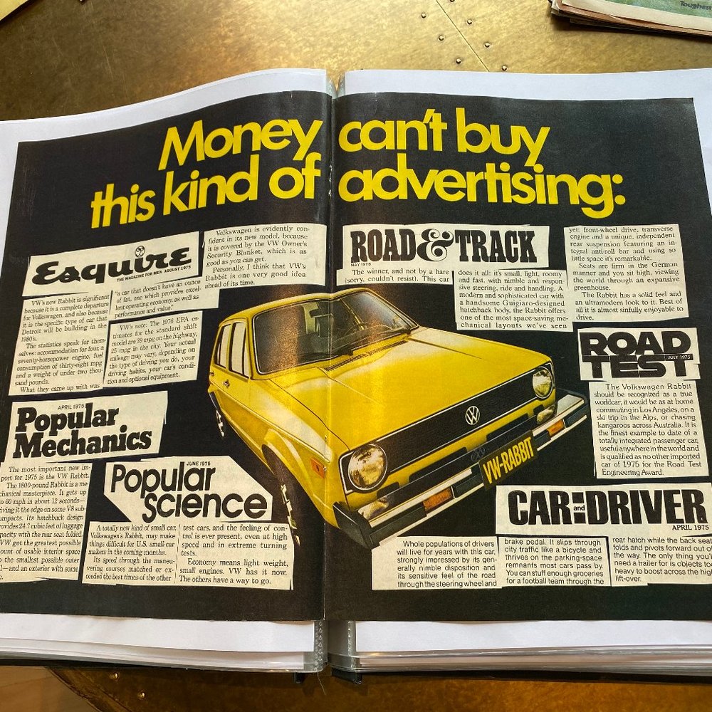 Vintage 70s Sport Magazine VW Ad Poster